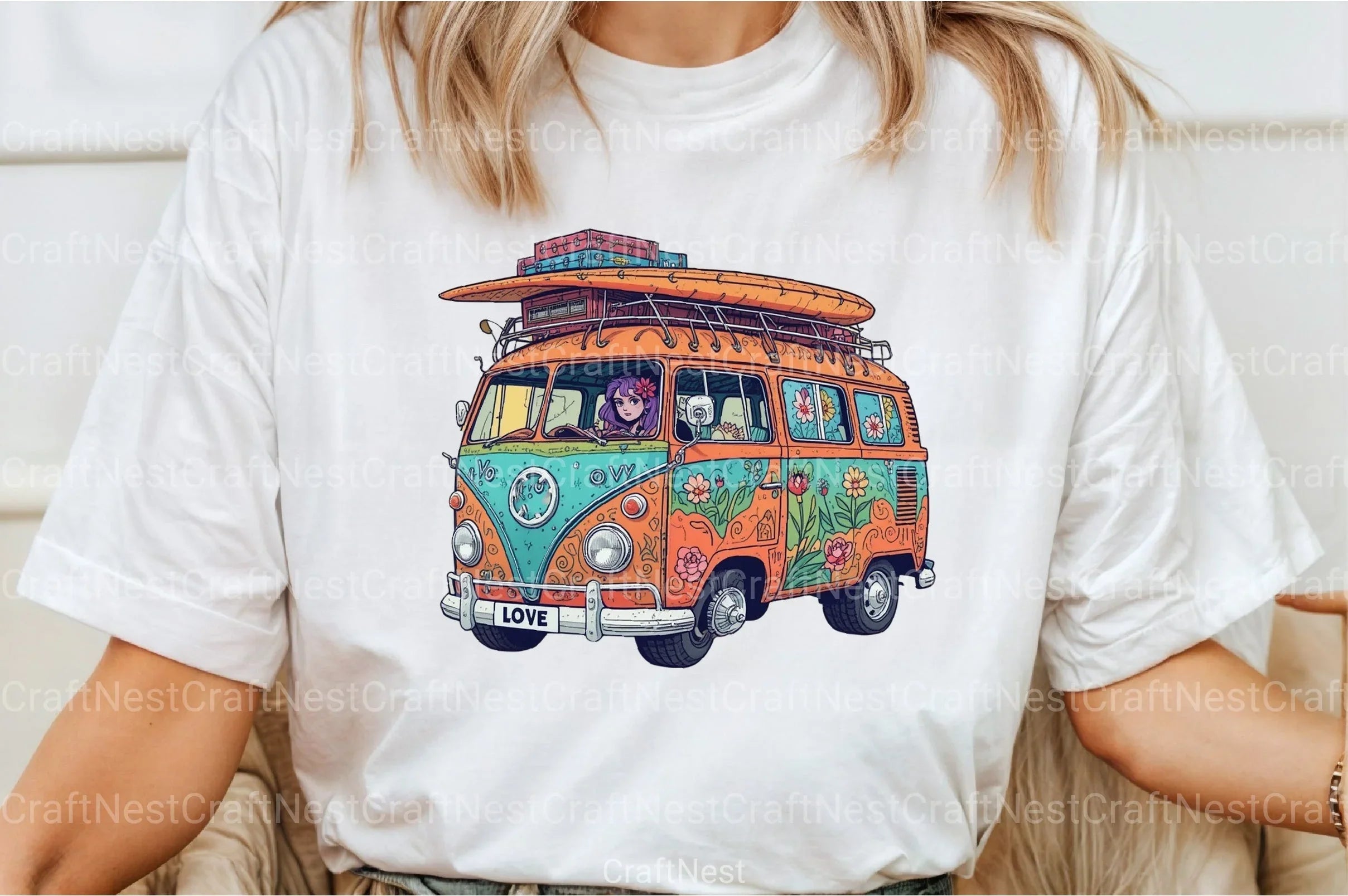 Happy Summer Van Clipart Bundle - CraftNest - Digital Crafting and Art