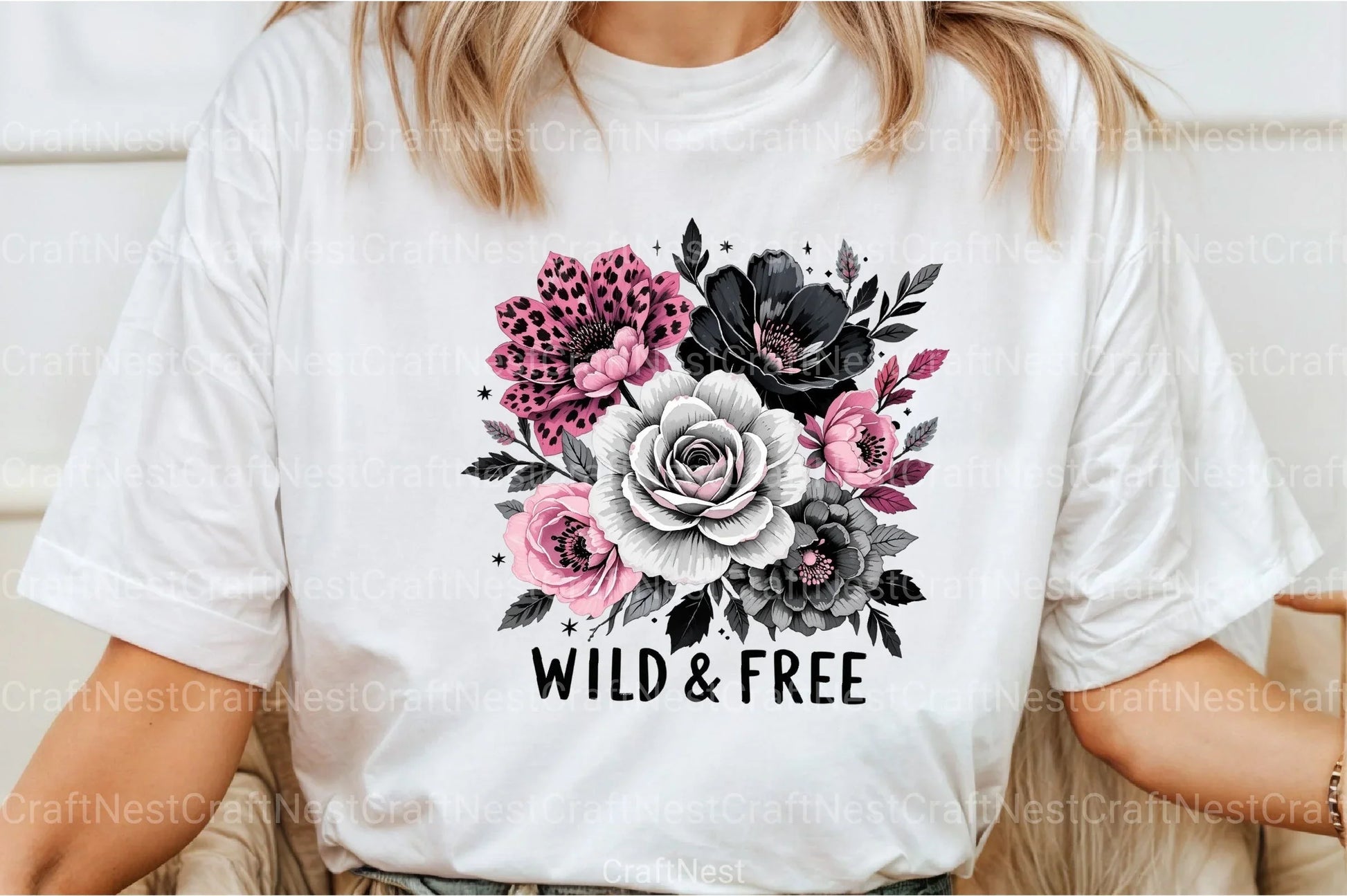 Black & White Flower Bouquet Clipart Bundle - CraftNest - Digital Crafting and Art