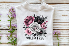 Black & White Flower Bouquet Clipart Bundle - CraftNest - Digital Crafting and Art