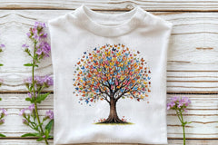 Flower Tree with Birds & Butterflies Clipart Bundle - CraftNest - Digital Crafting and Art