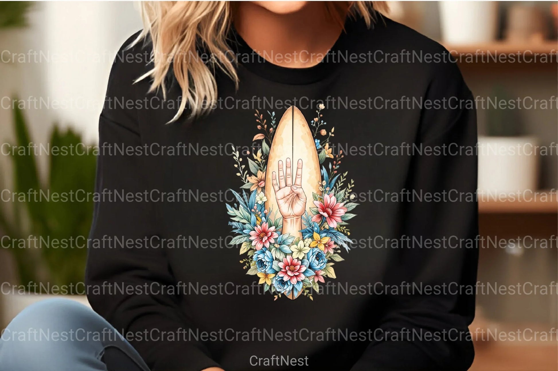 Colorful Floral Surfboard Clipart Bundle - CraftNest - Digital Crafting and Art