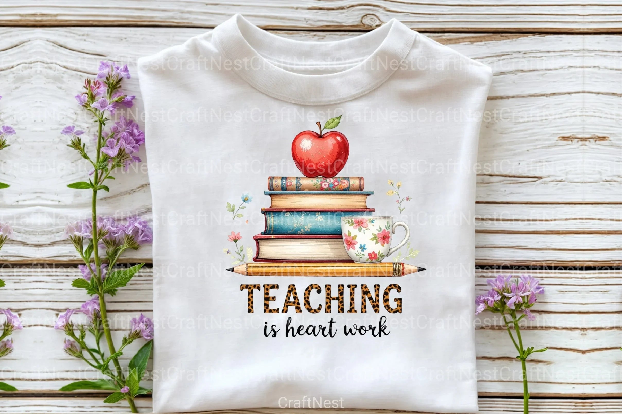 Teaching Is Heart Work Clipart Bundle - CraftNest - Digital Crafting and Art