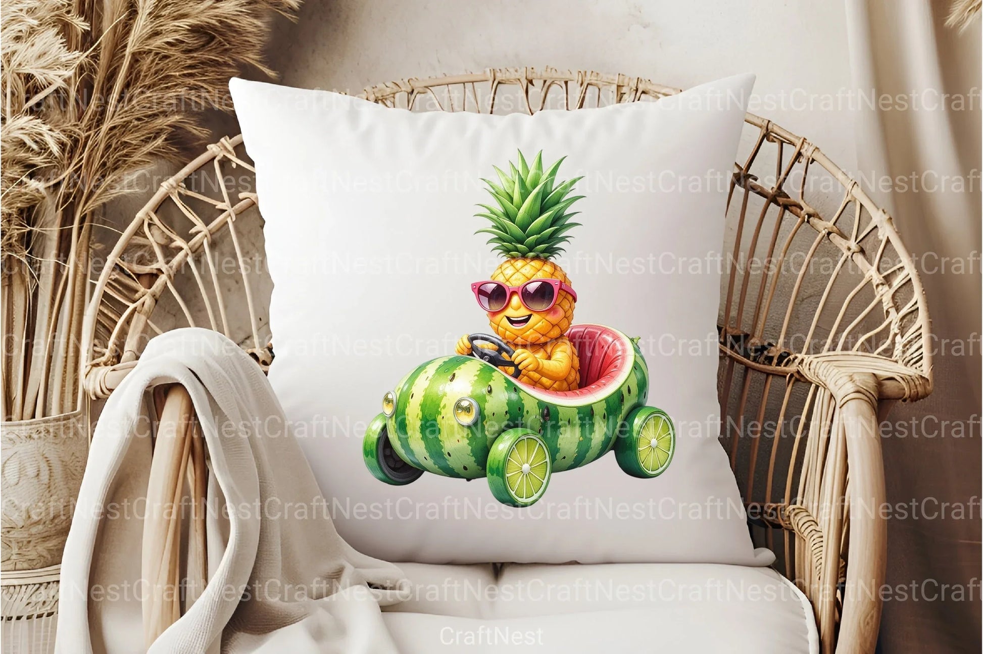 Summer Pineapple Car Clipart Bundle - CraftNest - Digital Crafting and Art