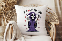 I Love My Job Reaper Cartoon Clipart Bundle - CraftNest - Digital Crafting and Art
