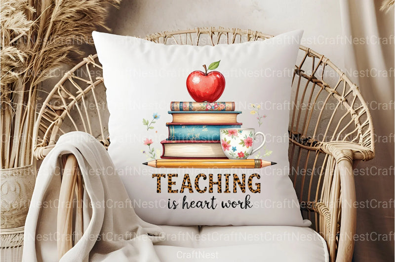Teaching Is Heart Work Clipart Bundle - CraftNest - Digital Crafting and Art