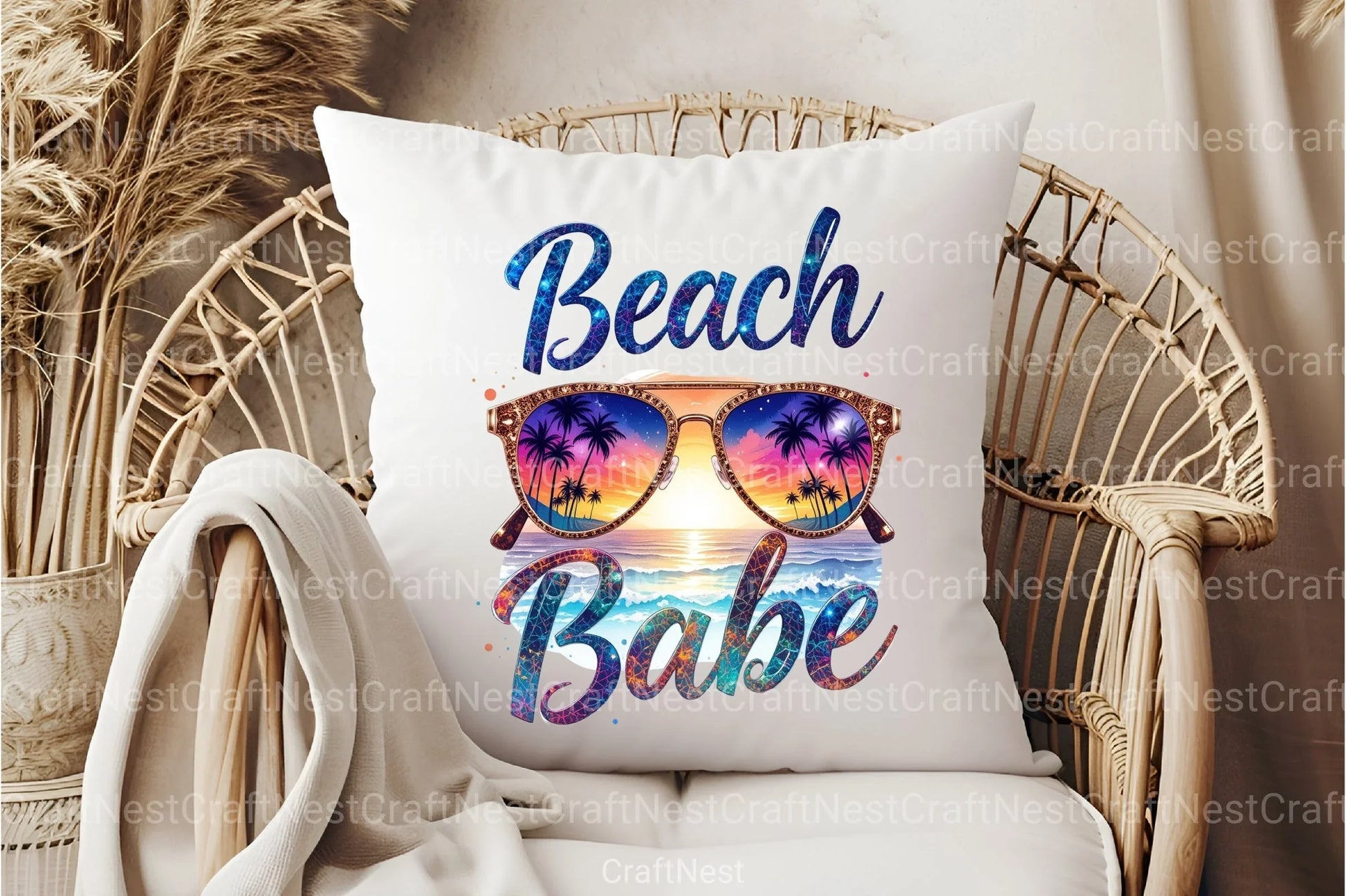 Beach Babe Summer Clipart Bundle - CraftNest - Digital Crafting and Art