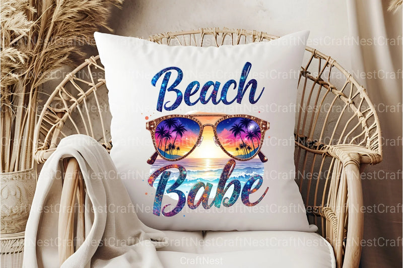 Beach Babe Summer Clipart Bundle - CraftNest - Digital Crafting and Art