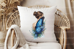 Butterfly and Flower White Girl Clipart Bundle - CraftNest - Digital Crafting and Art