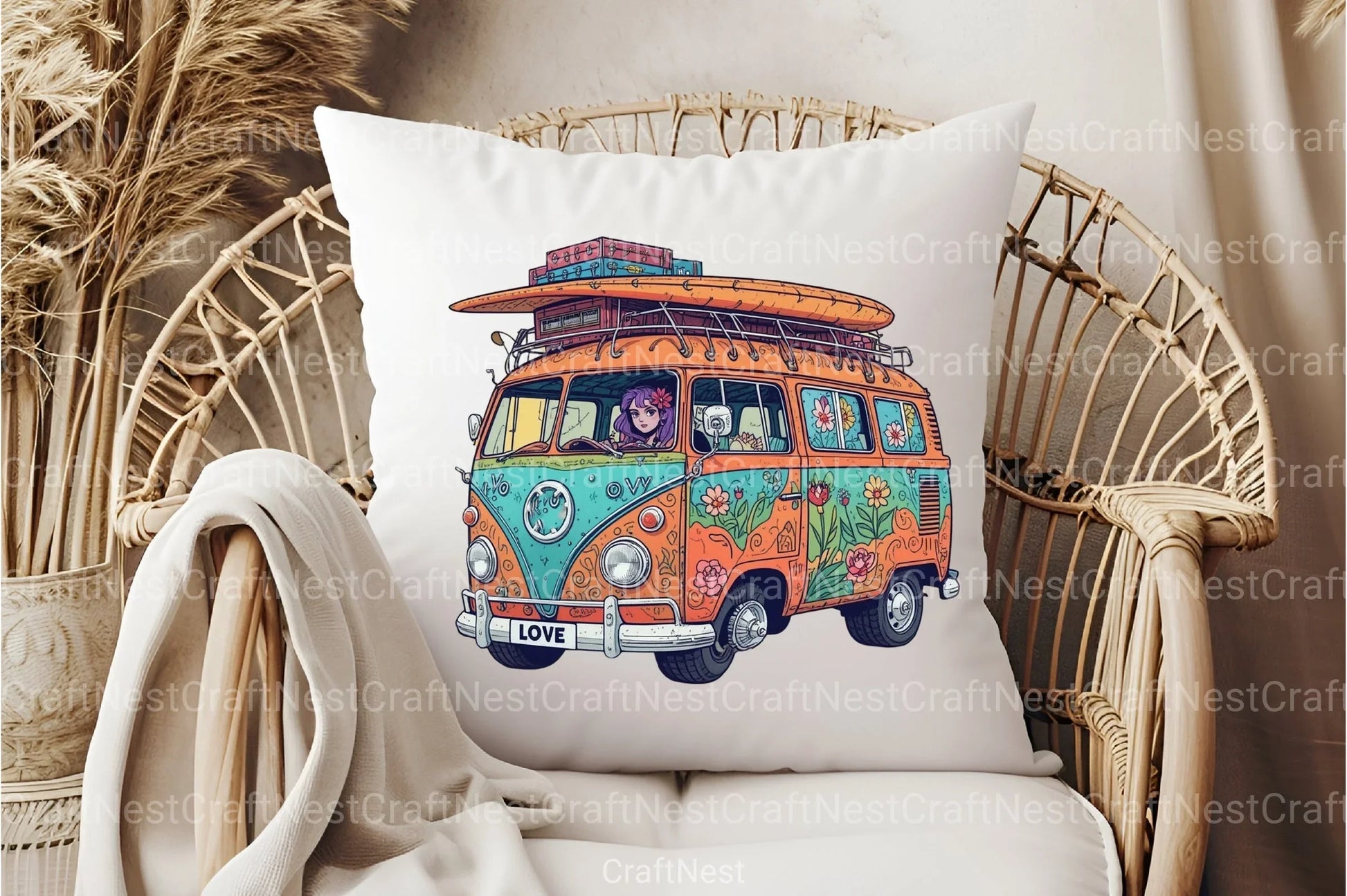 Happy Summer Van Clipart Bundle - CraftNest - Digital Crafting and Art