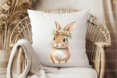 Floral White Bunny Clipart Bundle - CraftNest - Digital Crafting and Art