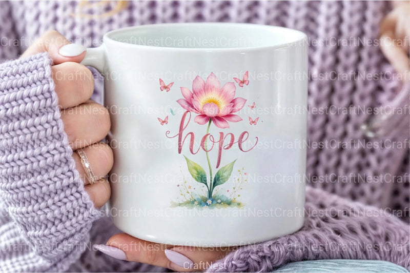 Hope Floral Clipart Bundle - CraftNest - Digital Crafting and Art