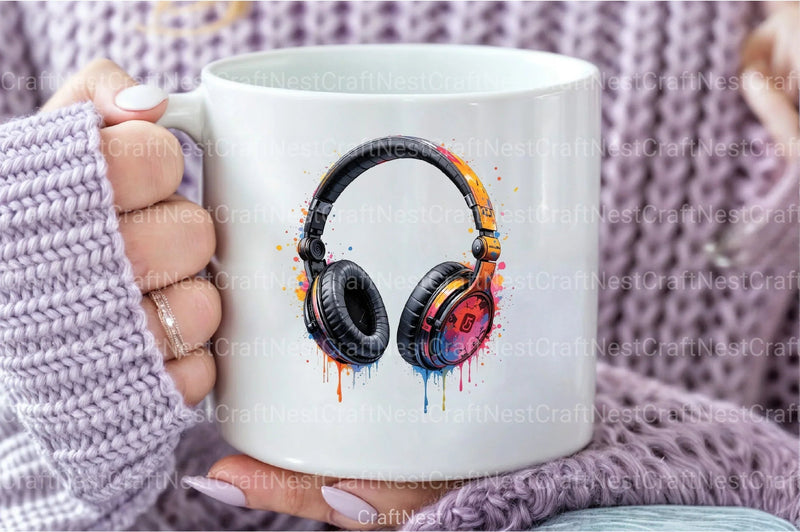 Vibrant Headphones Clipart Bundle - CraftNest - Digital Crafting and Art