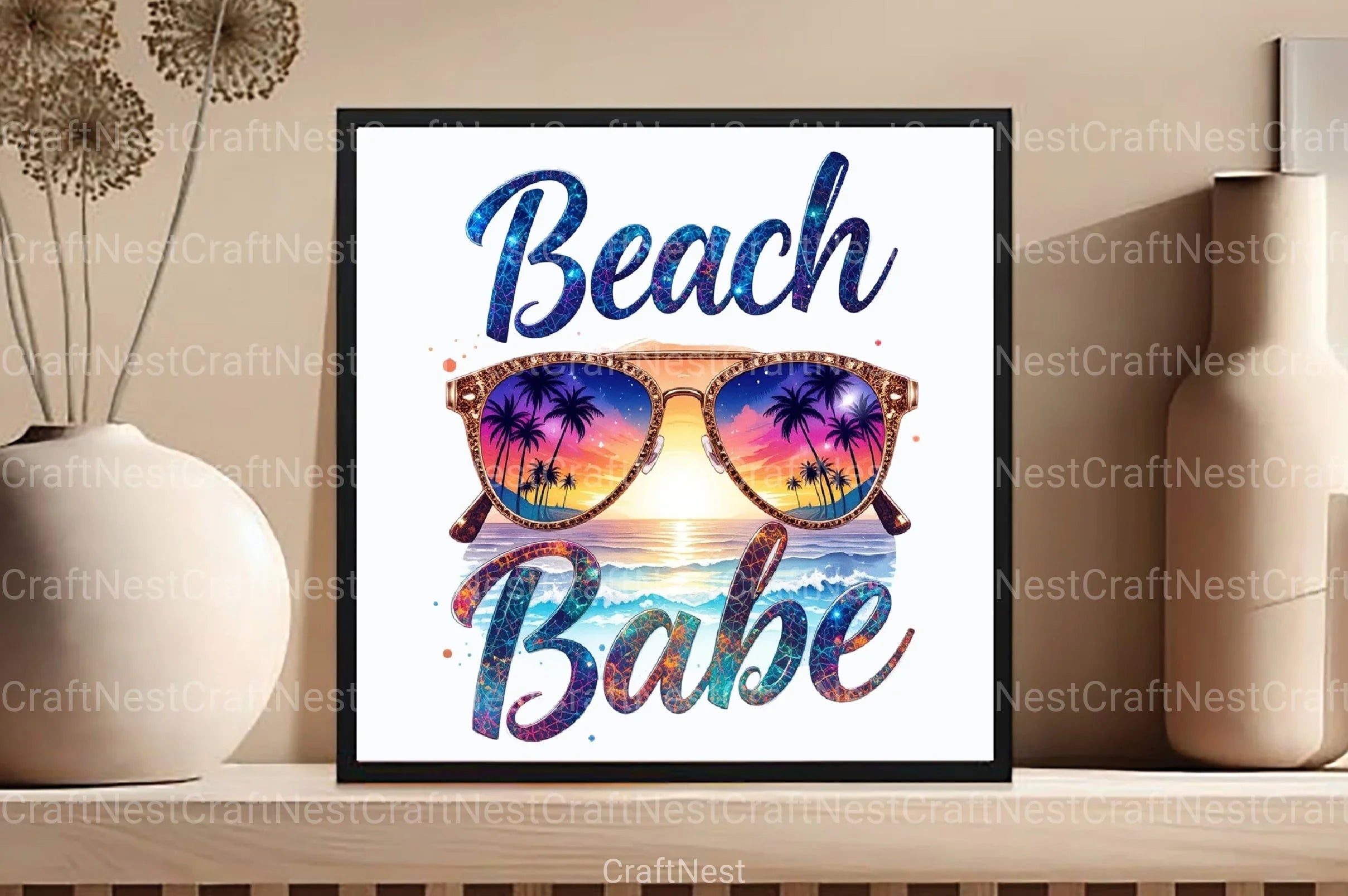 Beach Babe Summer Clipart Bundle - CraftNest - Digital Crafting and Art
