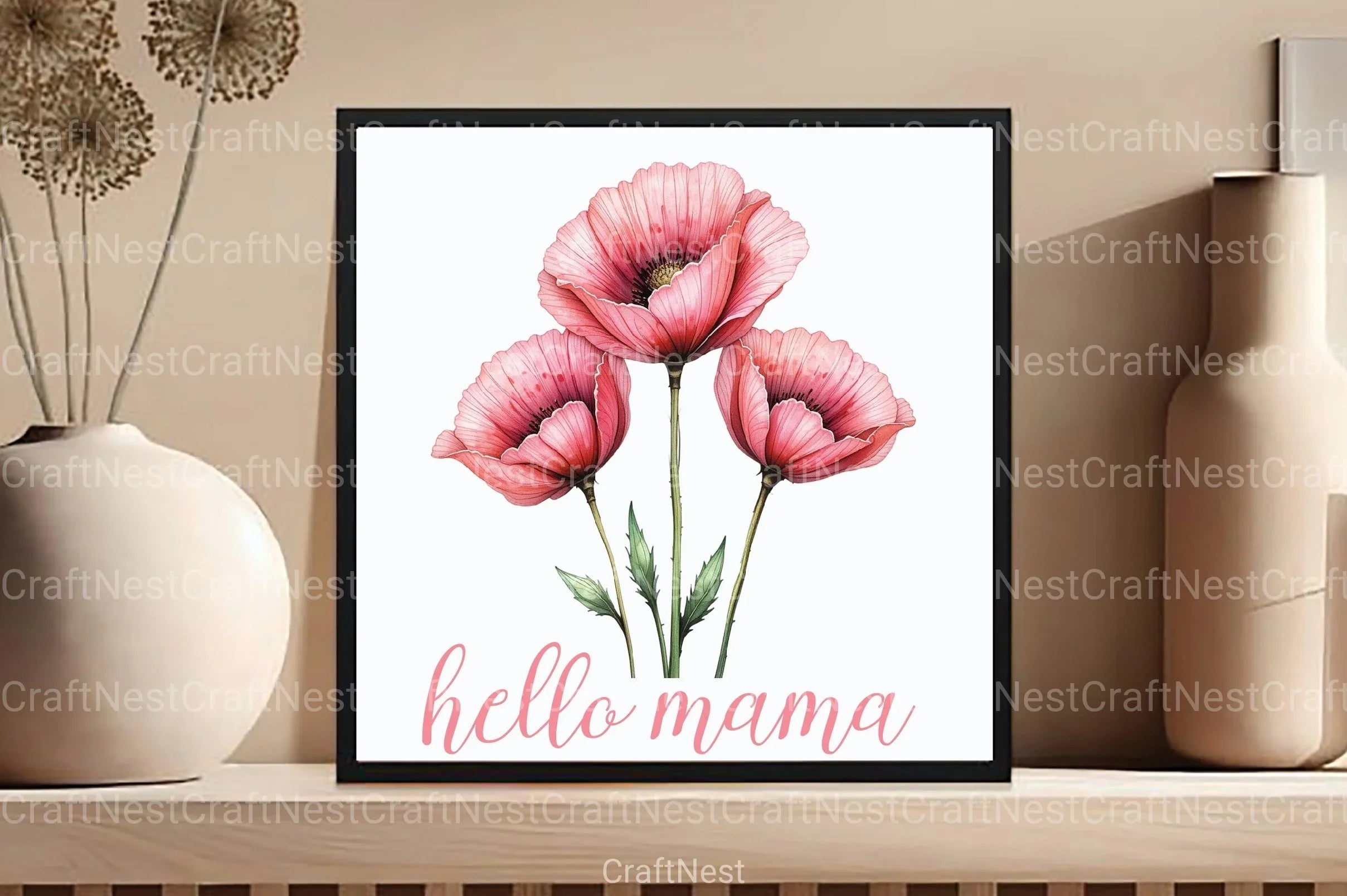 Hello Mama Clipart Bundle - CraftNest - Digital Crafting and Art