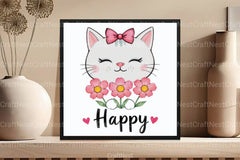 Cat Happy Clipart Bundle - CraftNest - Digital Crafting and Art