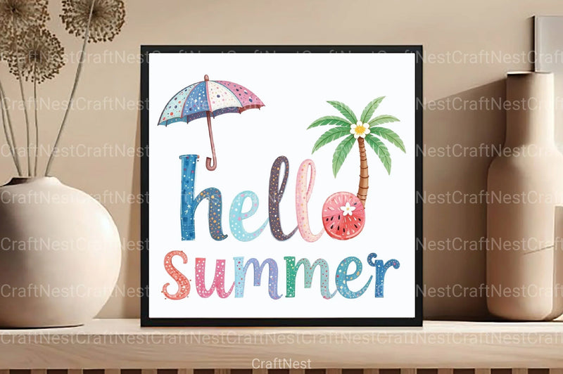 Hello Summer Clipart Bundle 6 - CraftNest - Digital Crafting and Art