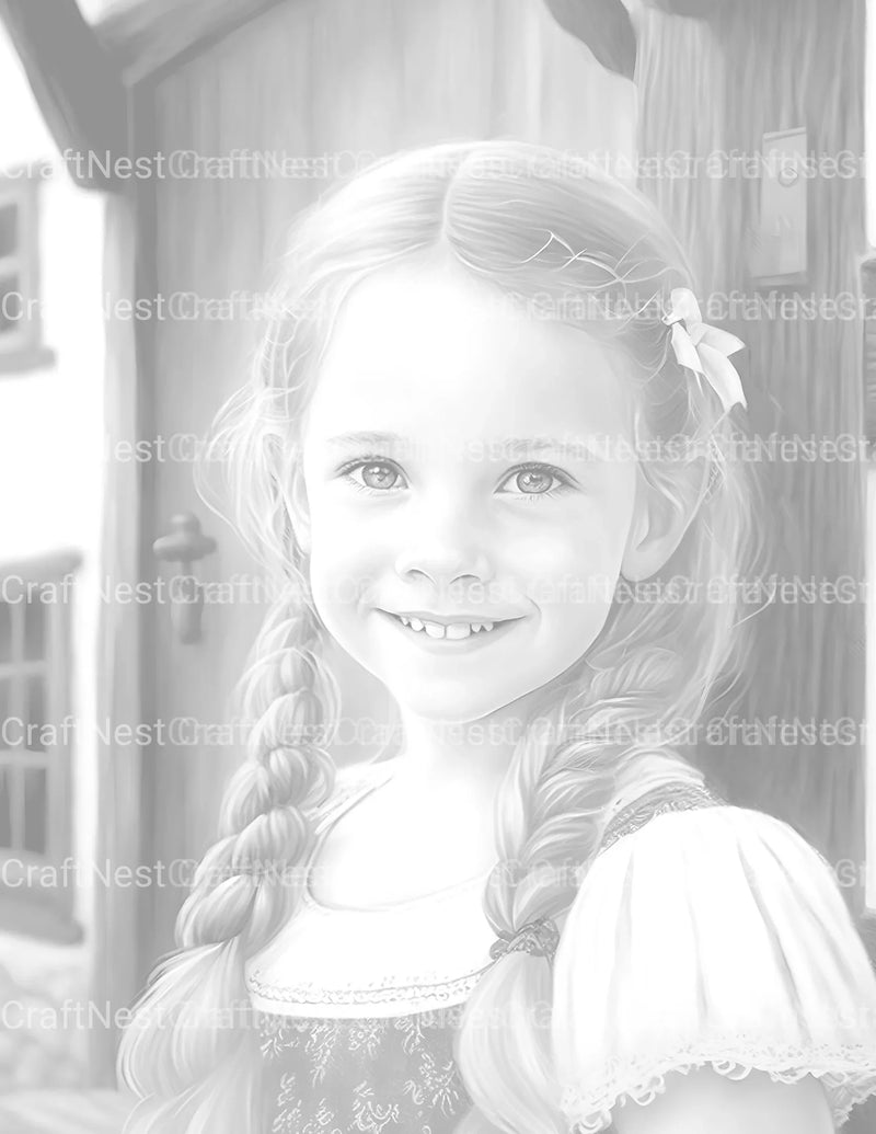 Bavarian Girl Coloring Book - CraftNest - Digital Crafting and Art