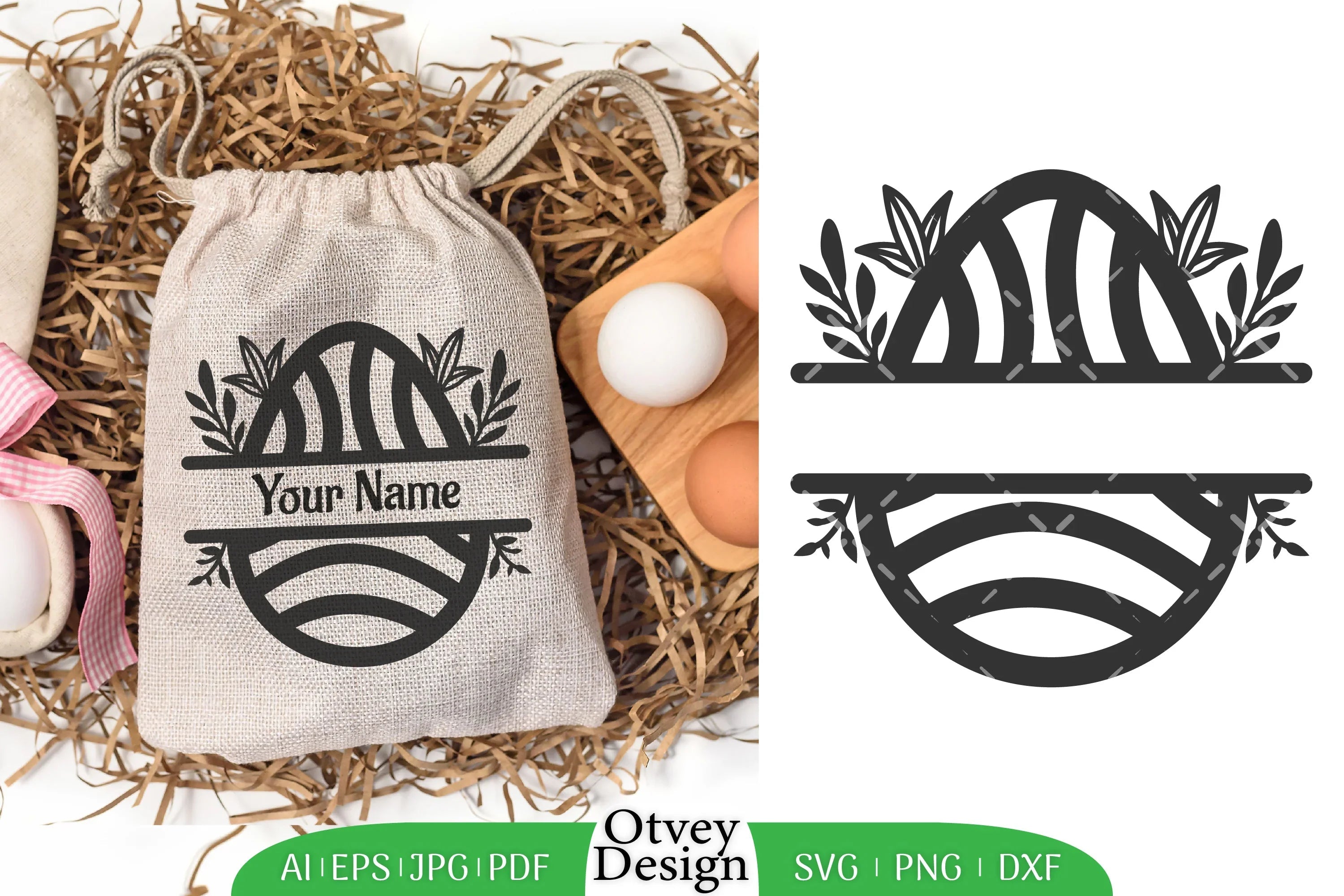 Easter Egg Split SVG Bundle 3 - CraftNest - Digital Crafting and Art