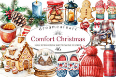 Comfort Christmas Clipart Bundle - CraftNest - Digital Crafting and Art