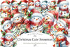 Christmas Cute Snowman Clipart Bundle