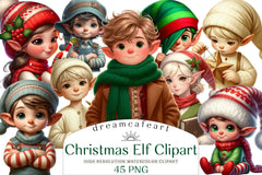 Christmas Elf Clipart Bundle - CraftNest - Digital Crafting and Art