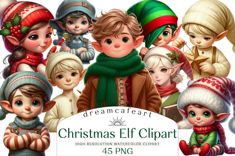 Christmas Elf Clipart Bundle - CraftNest - Digital Crafting and Art