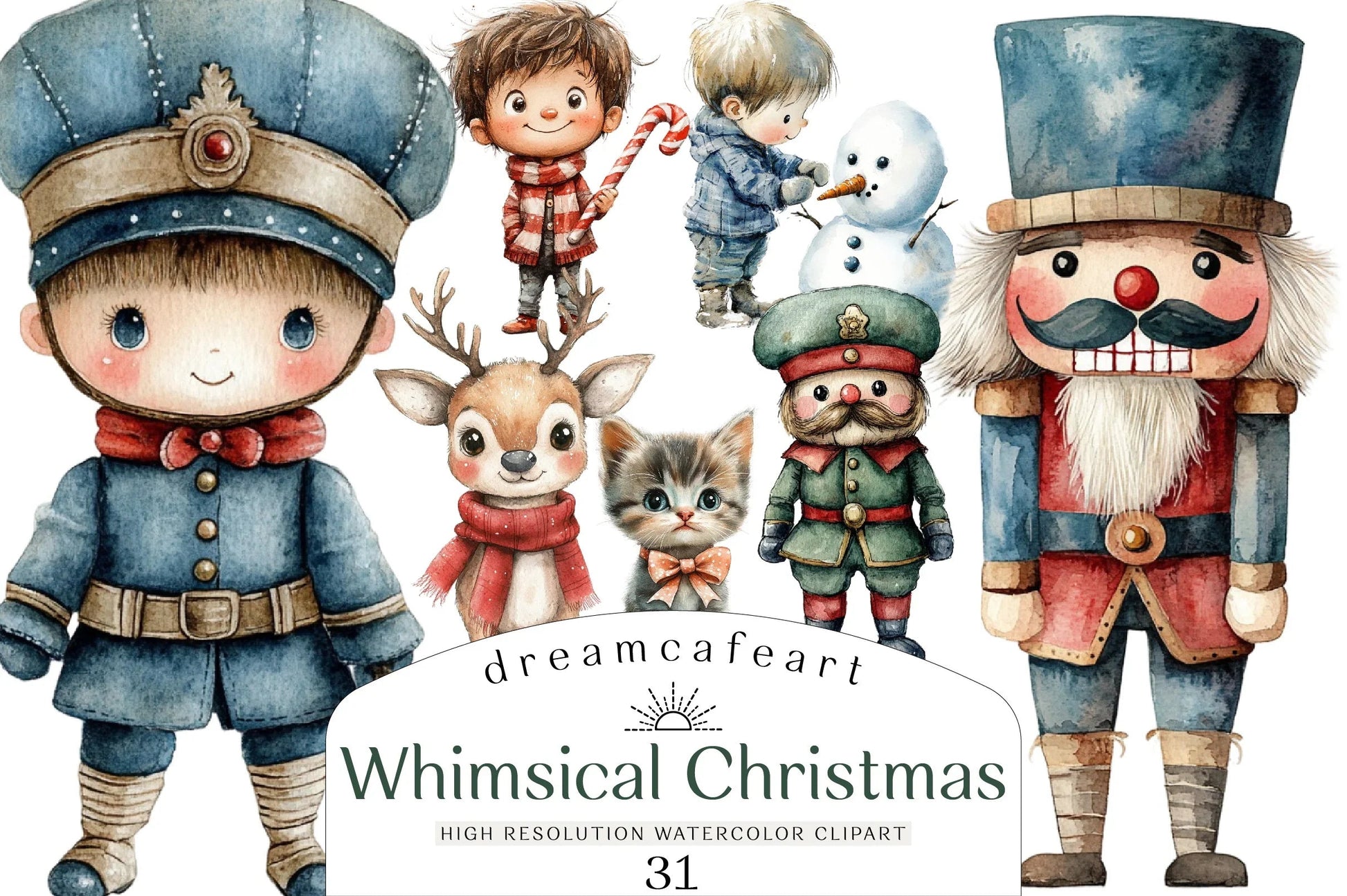 Whimsical Christmas Design Clipart Bundle - CraftNest - Digital Crafting and Art