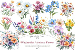 Romance Flower Clipart Bundle - CraftNest - Digital Crafting and Art