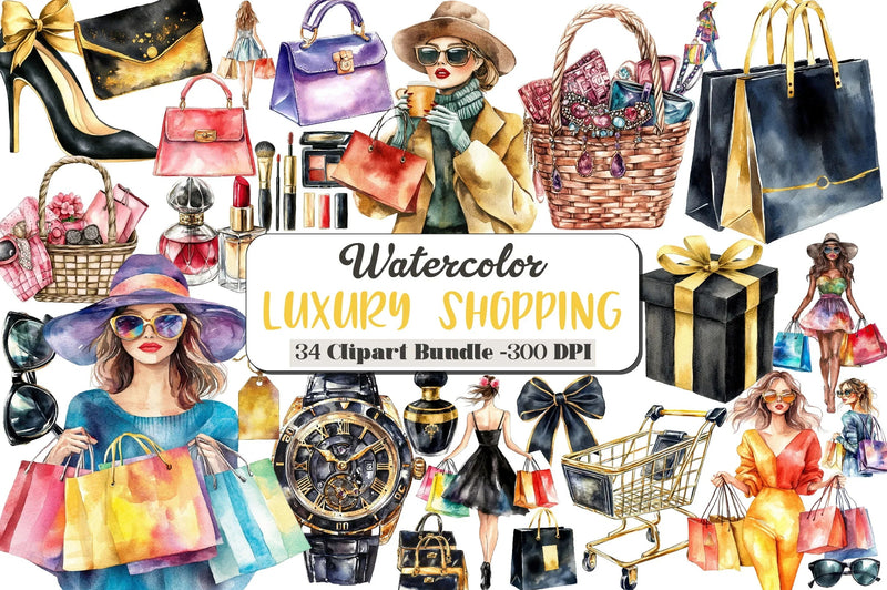 Luxury Black Friday Shopping Clipart Bundle - CraftNest - Digital Crafting and Art