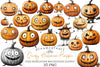 Quirky Halloween Pumpkin Clipart Bundle