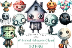Whimsical Halloween Clipart Bundle - CraftNest - Digital Crafting and Art