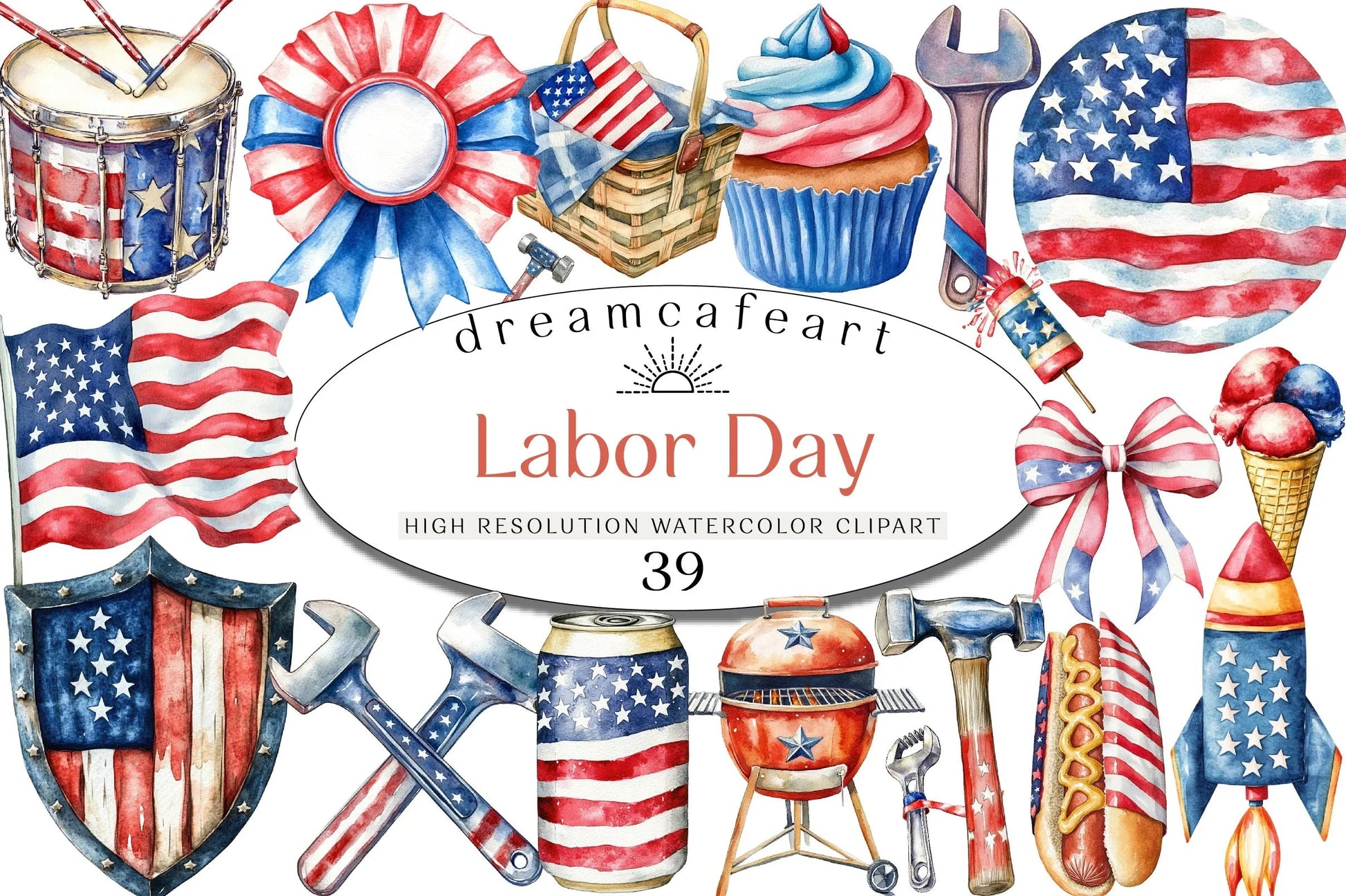 Labor Day Clipart Bundle - CraftNest - Digital Crafting and Art