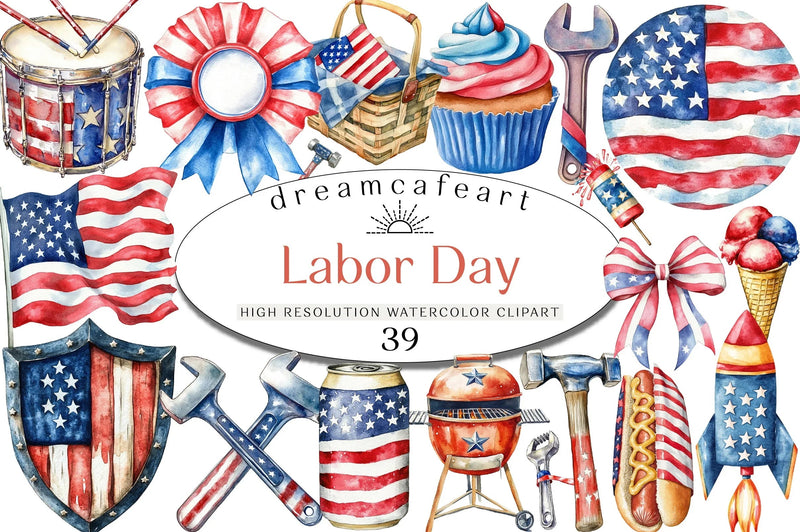 Labor Day Clipart Bundle - CraftNest - Digital Crafting and Art