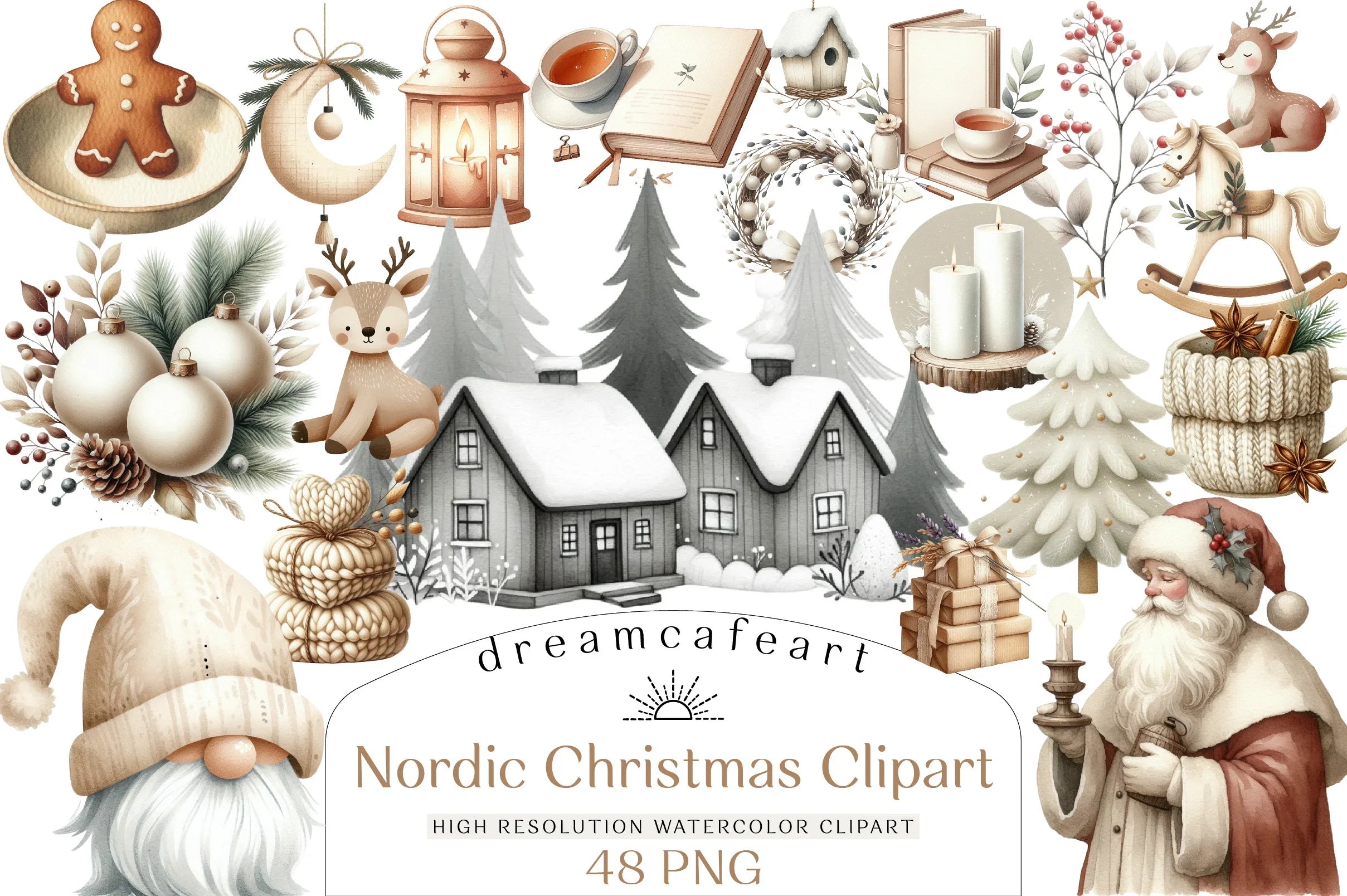 Nordic Christmas Clipart Bundle - CraftNest - Digital Crafting and Art