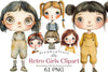 Retro Girls Clipart Bundle