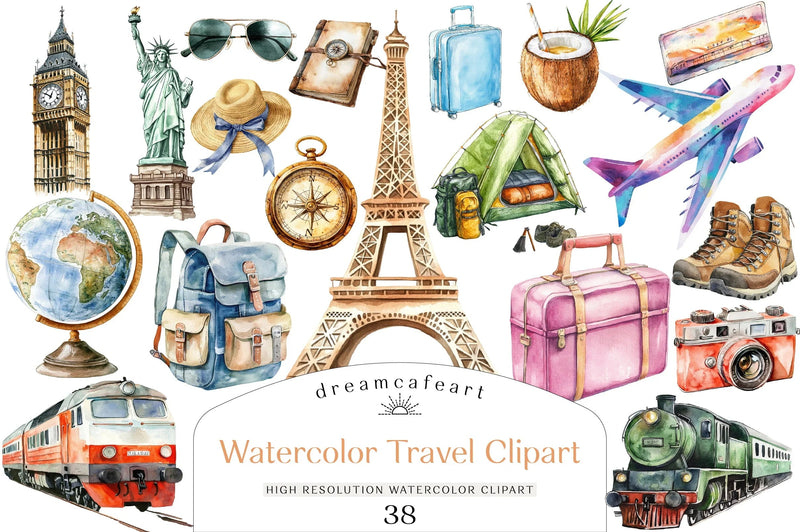Travel Clipart Bundle - CraftNest - Digital Crafting and Art