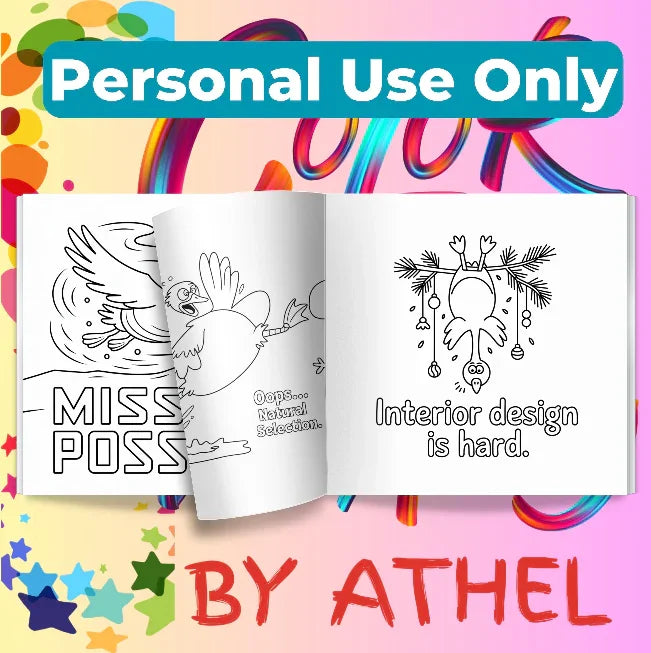 Funny Christmas Goose Coloring Book Bundle - CraftNest - Digital Crafting and Art