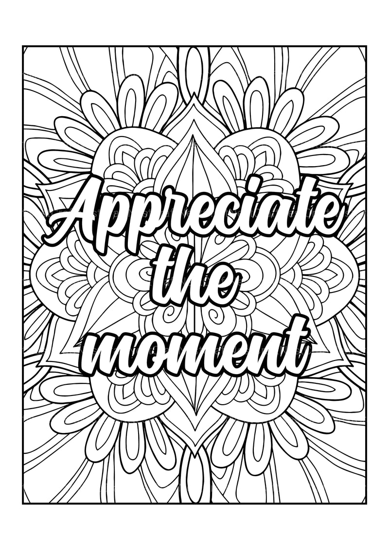 Motivational Quotes Coloring Book 2 - CraftNest - Digital Crafting and Art