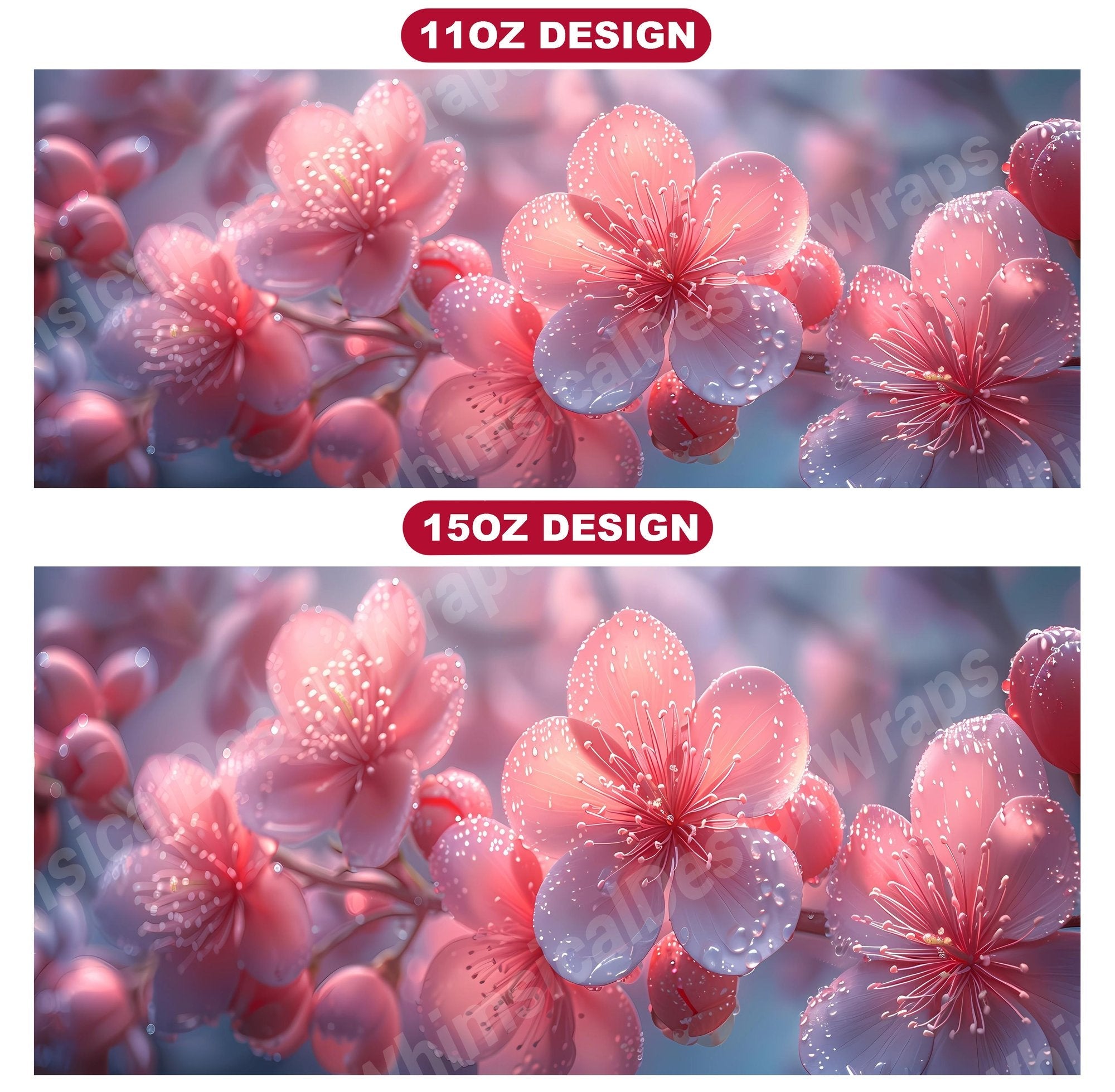 Flower Cherry 2 Mug Wrap