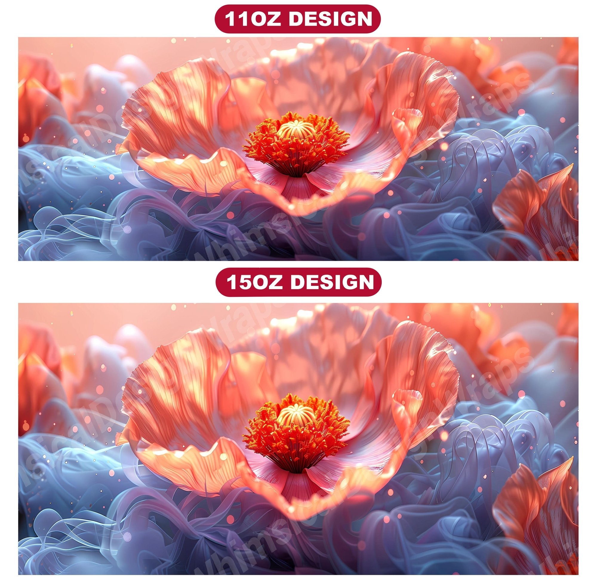 Flower Poppies 1 Mug Wrap