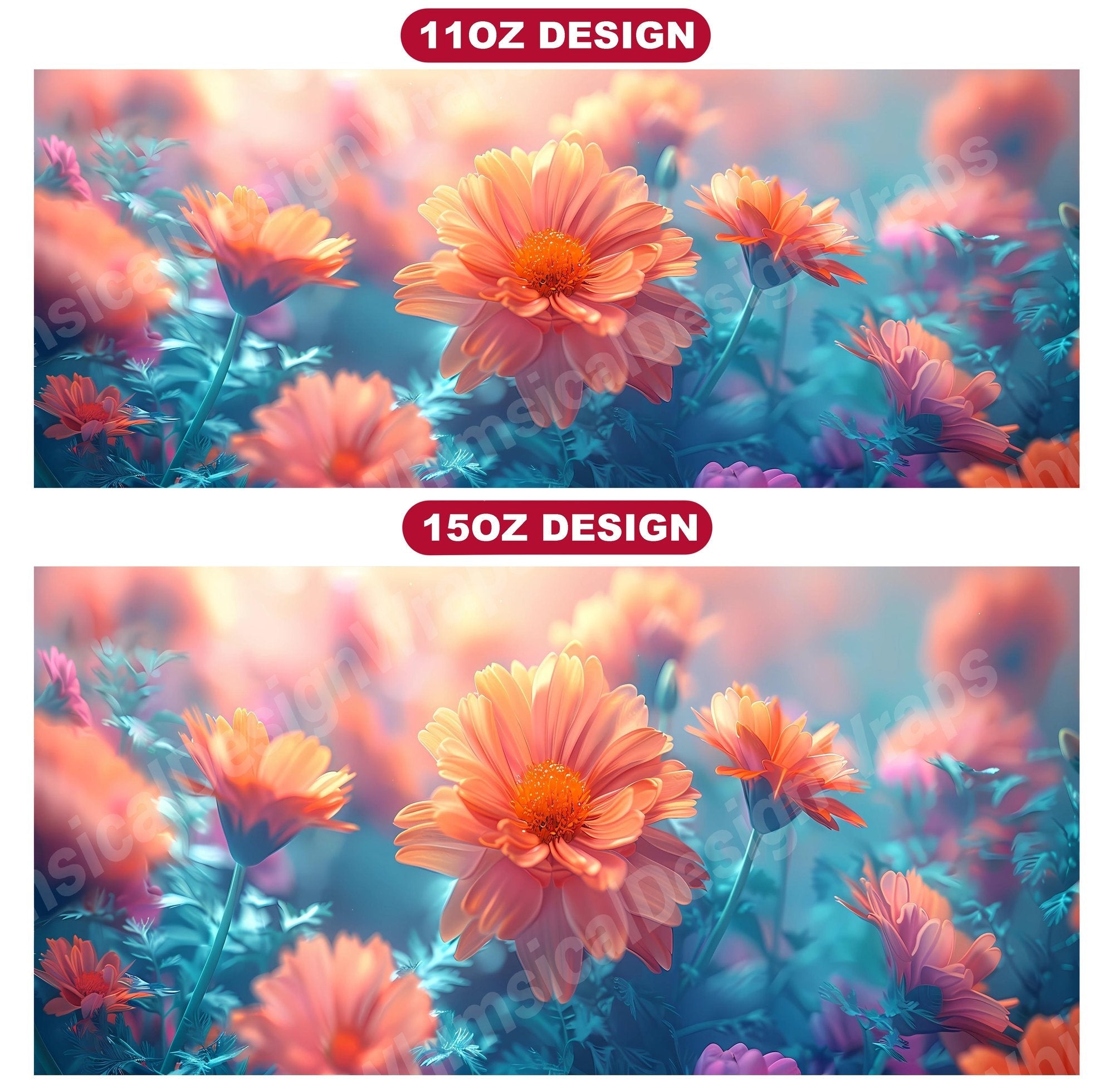 Flower Marigolds 8 Mug Wrap