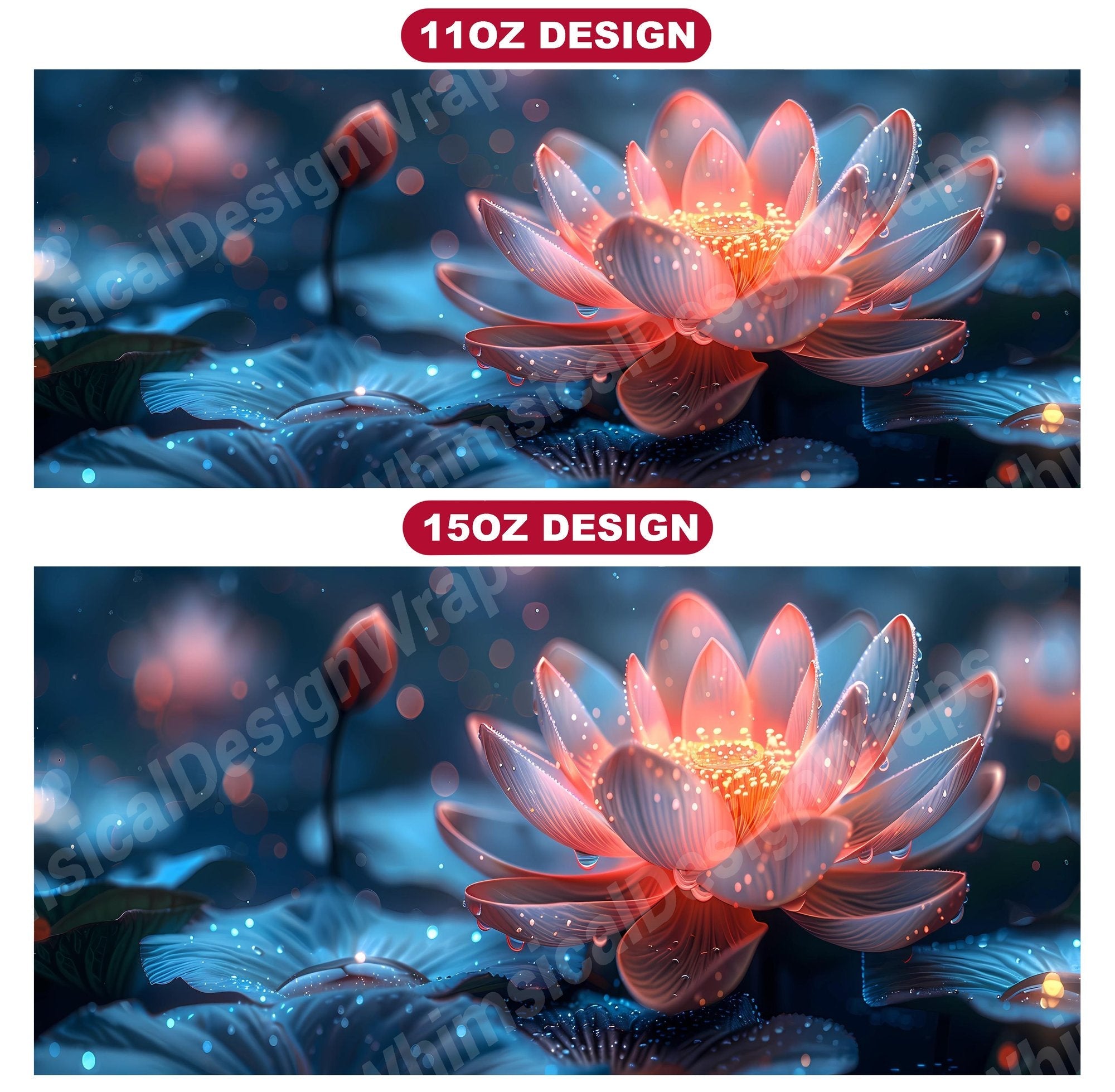 Flower Lotus 3 Mug Wrap