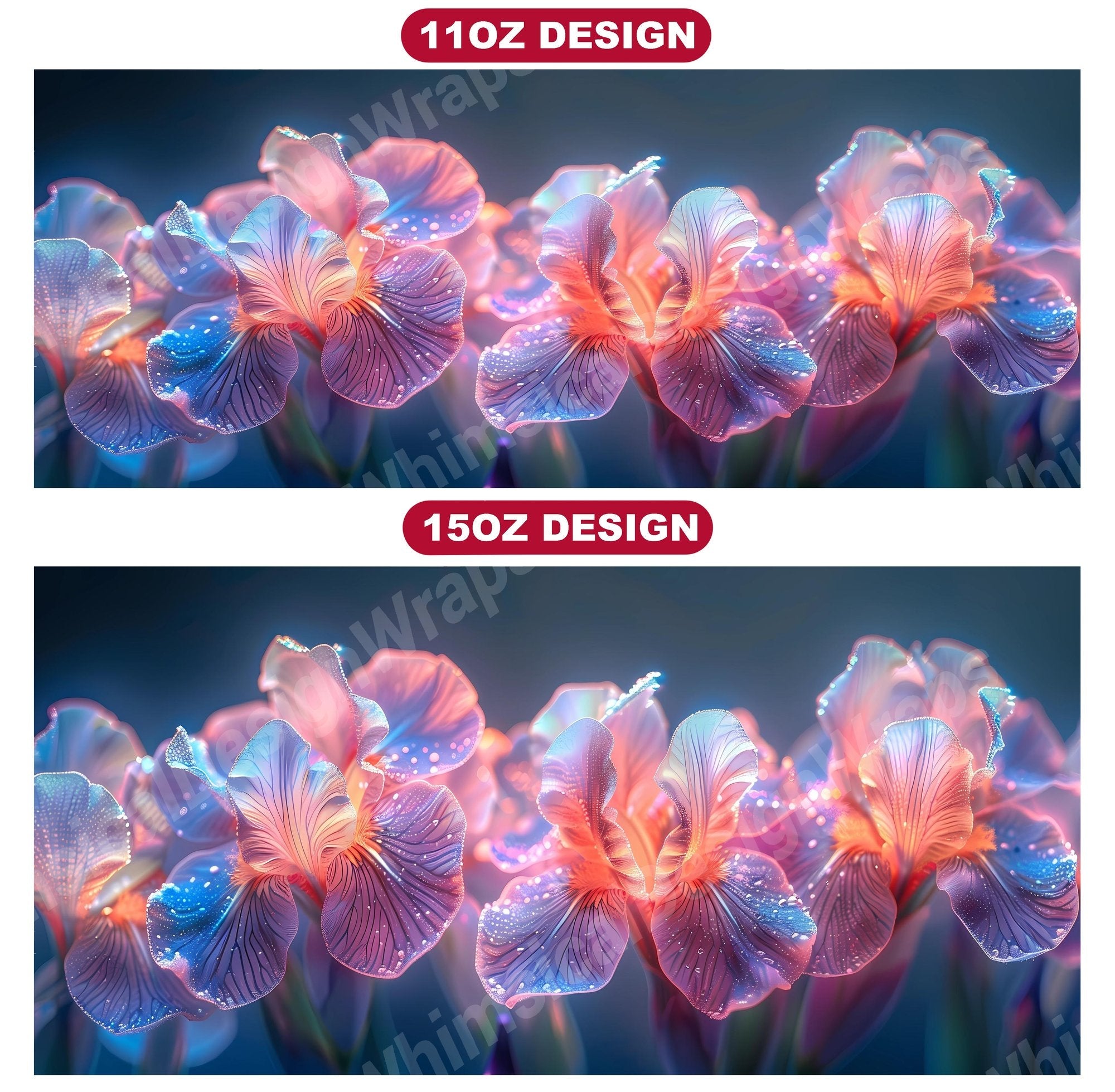 Flower Irises 3 Mug Wrap