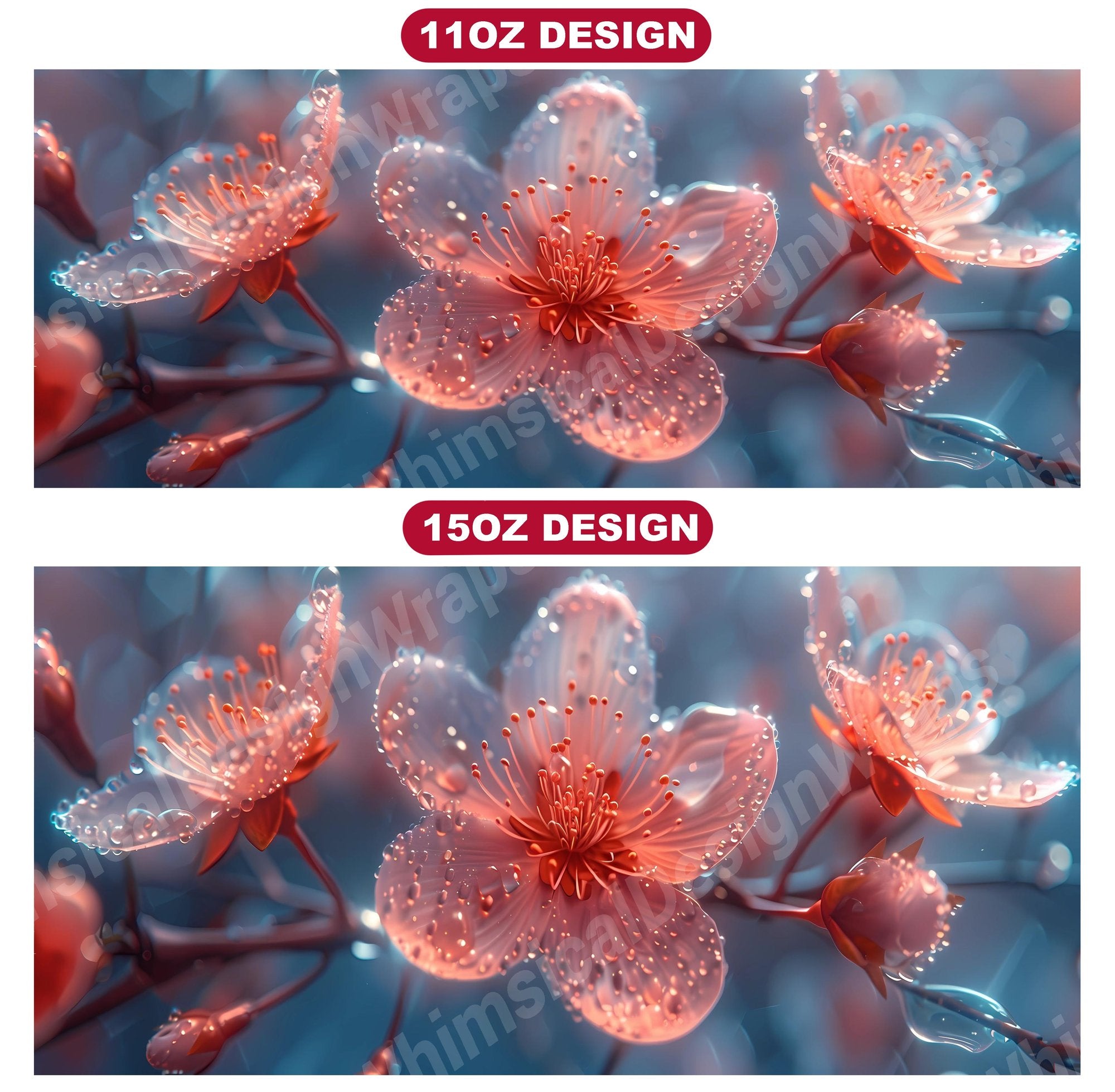 Flower Cherry 1 Mug Wrap