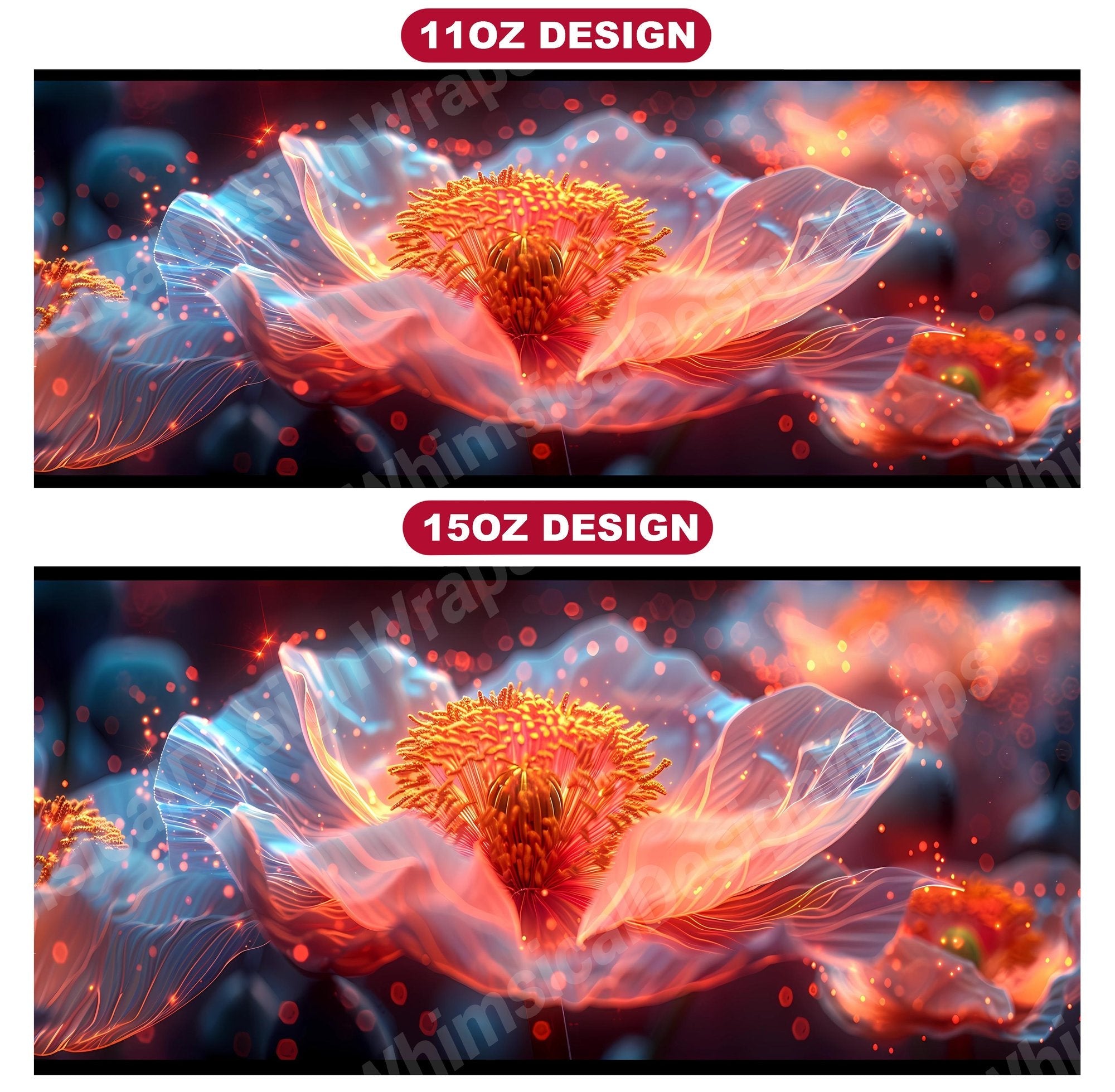 Flower Poppies 2 Mug Wrap