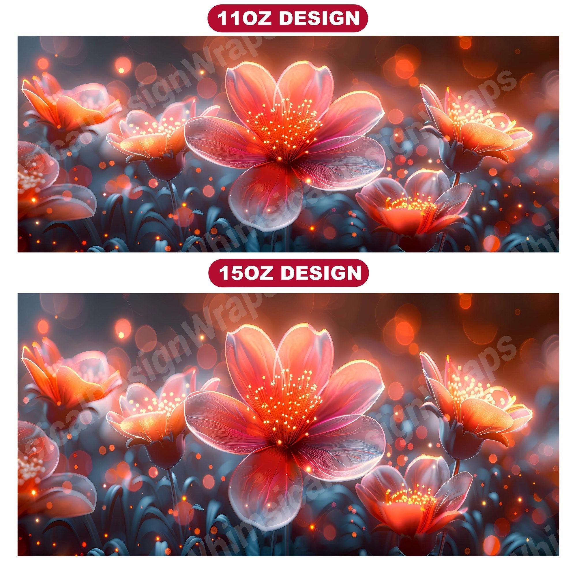 Flower Whimsical 6 Mug Wrap