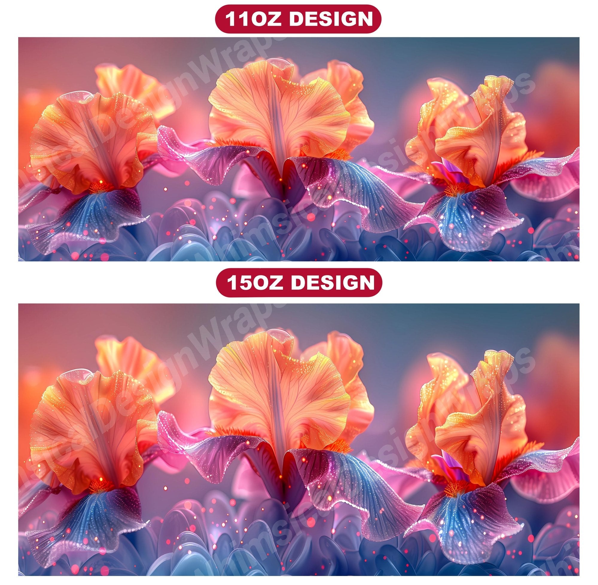 Flower Irises 2 Mug Wrap