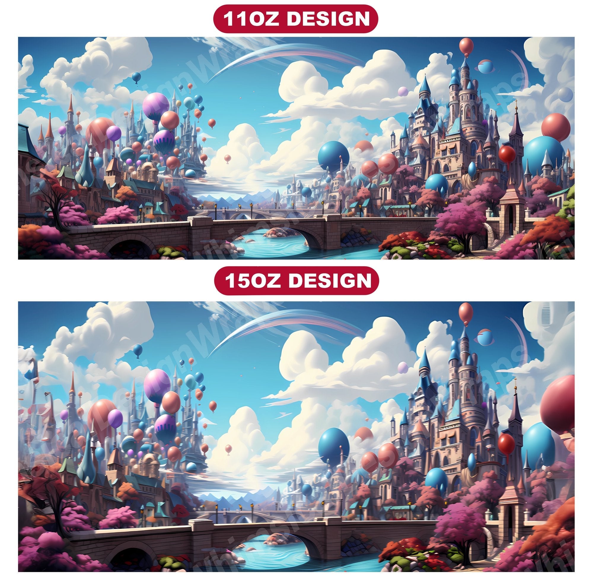 Kawaii Cityscapes 1 Mug Wrap