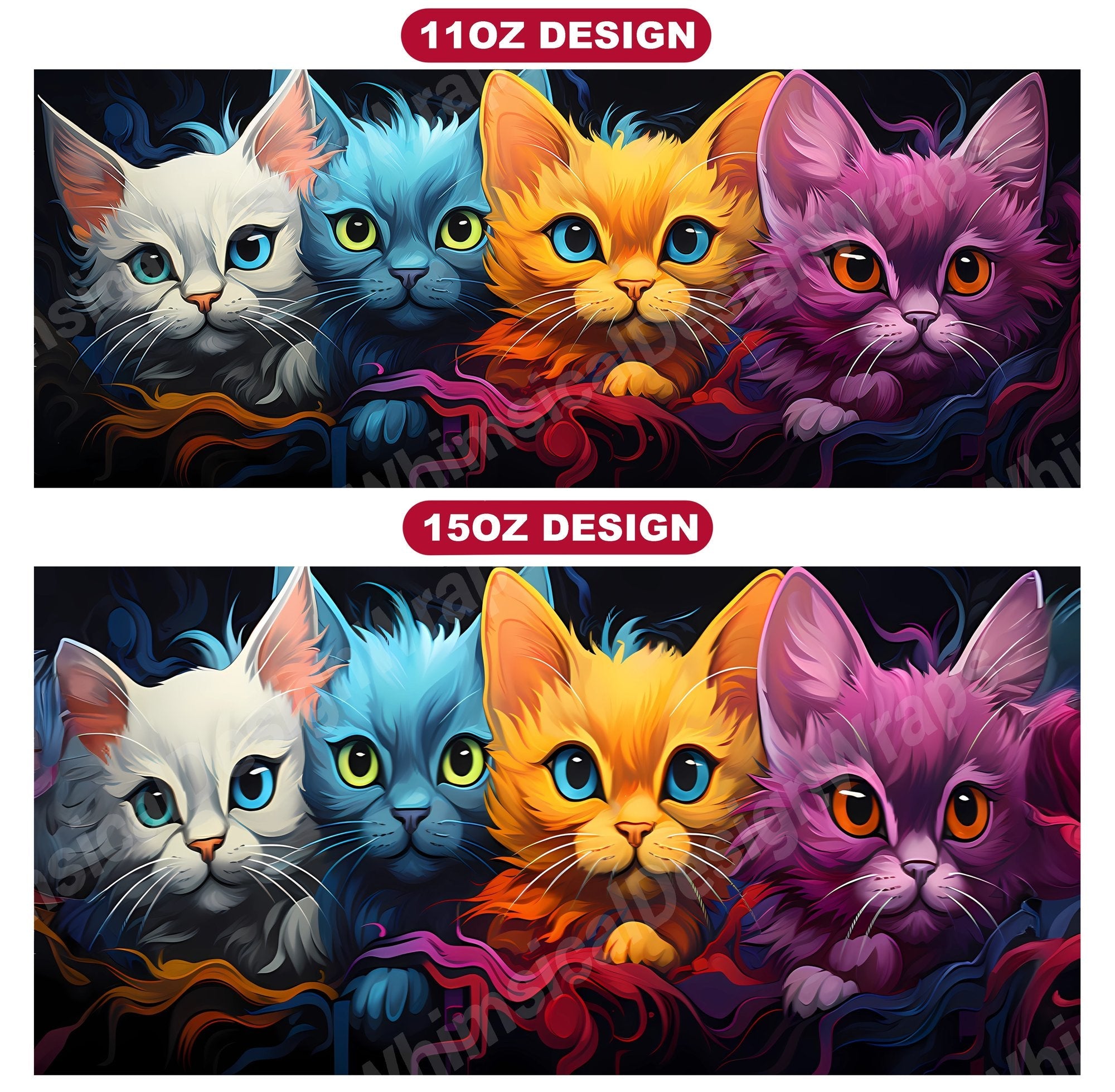Kawaii Cats 2 Mug Wrap