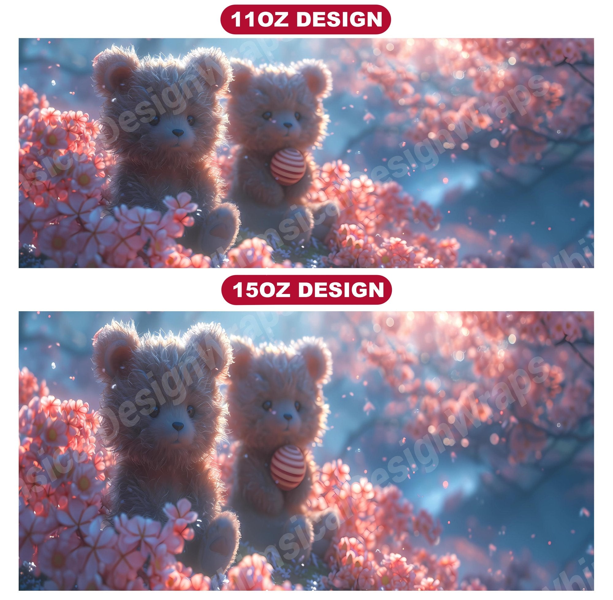 Teddy Bear Easter 2 Mug Wrap
